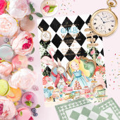 Alice Adventures in Woderland Birthday Tee Party Einladung