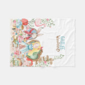 Alice Adventures in Woderland Birthday Tee Party Fleecedecke (Vorderseite (Horizontal))