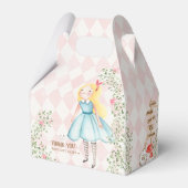 Alice Adventures in Woderland Birthday Tee Party Geschenkschachtel (Rückseite)