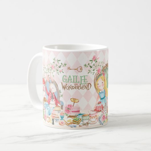 Alice Adventures in Woderland Birthday Tee Party Kaffeetasse (Vorderseite Links)