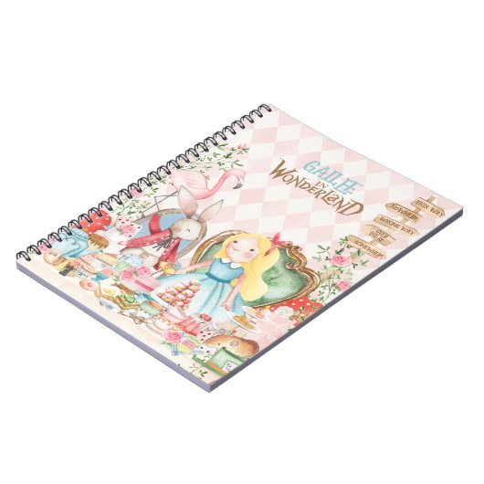 Alice Adventures in Woderland Birthday Tee Party Notizblock (Linke Seite)