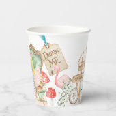 Alice Adventures in Woderland Birthday Tee Party Pappbecher (Rückseite)