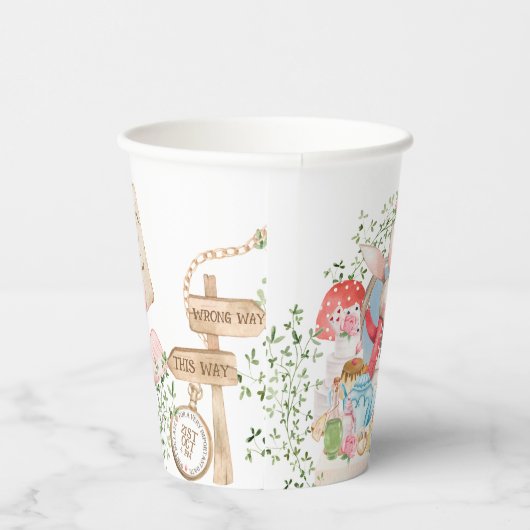 Alice Adventures in Woderland Birthday Tee Party Pappbecher (Rechts)