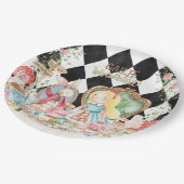 Alice Adventures in Woderland Birthday Tee Party Pappteller (Schrägansicht)