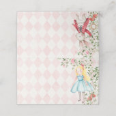 Alice Adventures in Woderland Birthday Tee Party Platzkarte (Außenseite Aufgefaltet)