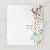 Alice Adventures in Woderland Birthday Tee Party Platzkarte (Außenseite Aufgefaltet)