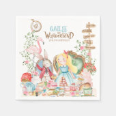 Alice Adventures in Woderland Birthday Tee Party Serviette (Vorderseite)