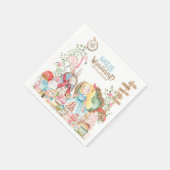 Alice Adventures in Woderland Birthday Tee Party Serviette (Ecke)