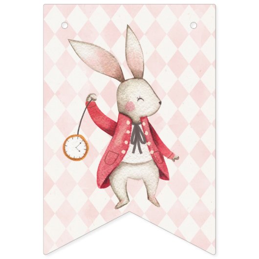 Alice Adventures in Woderland Birthday Tee Party Wimpelkette (Erste Fahne)