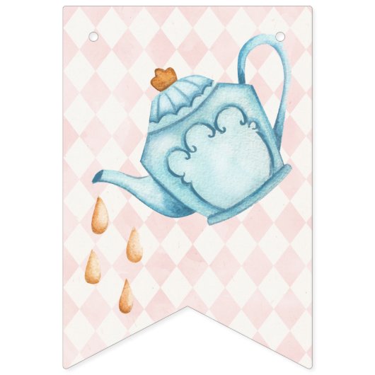 Alice Adventures in Woderland Birthday Tee Party Wimpelkette (Dritte Fahne)