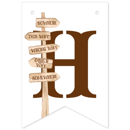 Alice Adventures in Woderland Birthday Tee Party Wimpelkette (Zweite Fahne)