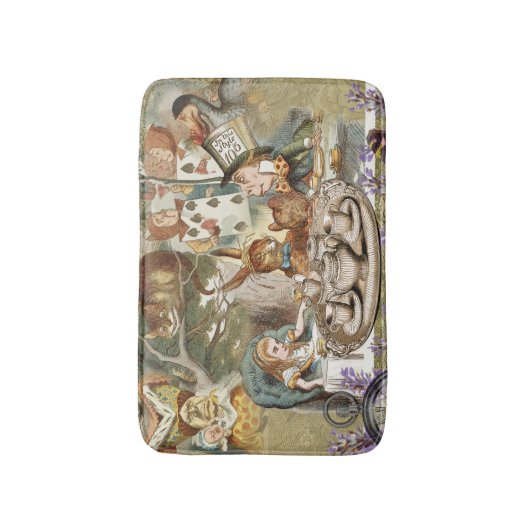 Alice Adventures in Wonderland Mad Party Badematte (Vorderseite Vertikal)