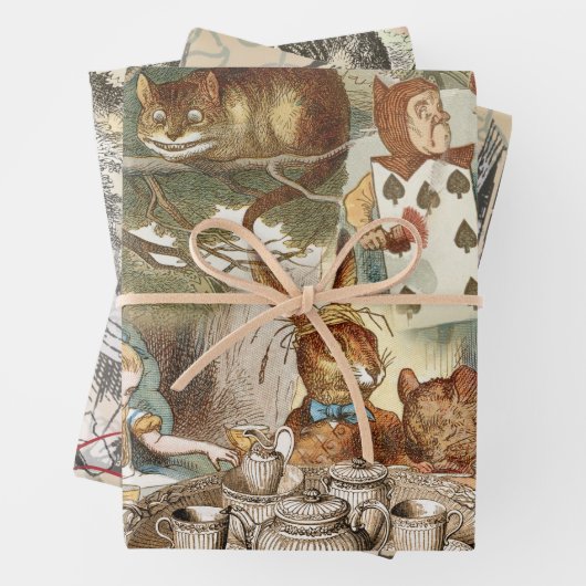 Alice Adventures in Wonderland Mad Party Geschenkpapier Set (Beispiel)