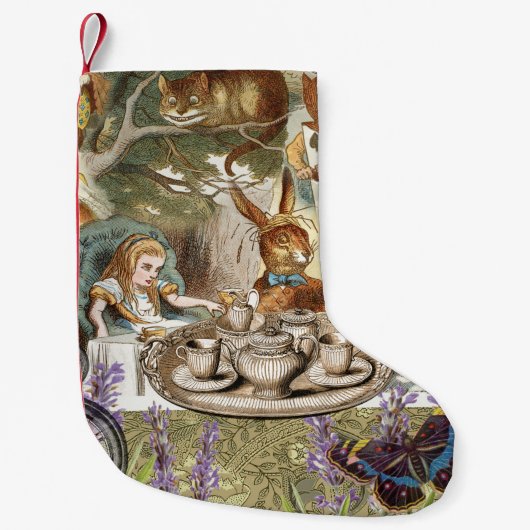 Alice Adventures in Wonderland Mad Party Kleiner Weihnachtsstrumpf (Vorderseite)