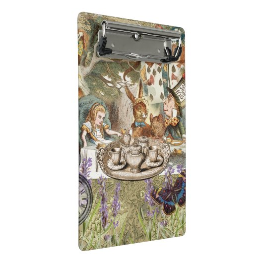 Alice Adventures in Wonderland Mad Party Mini Klemmbrett (Schrägansicht)