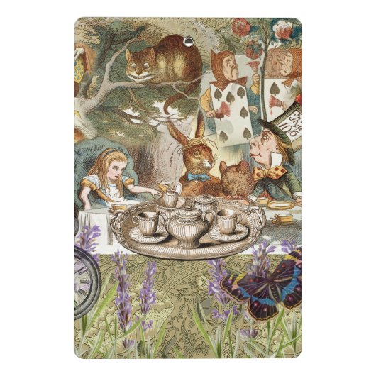 Alice Adventures in Wonderland Mad Party Mini Klemmbrett (Rückseite)