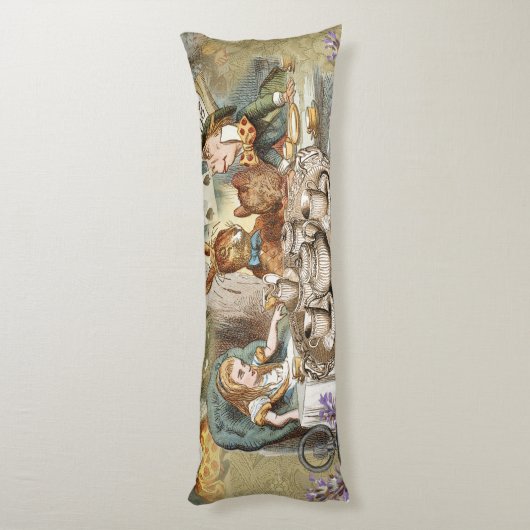 Alice Adventures in Wonderland Mad Party Seitenschläferkissen (Rückseite (Vertikal))