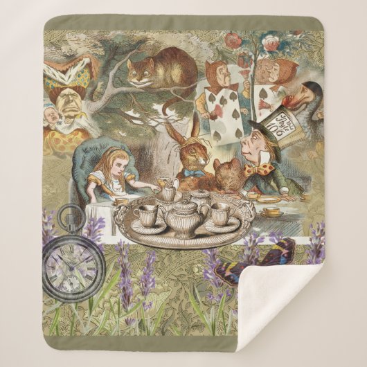 Alice Adventures in Wonderland Mad Party Sherpadecke (Vorderseite)