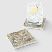 Alice Adventures in Wonderland Mad Party Steinuntersetzer (Seitenansicht)