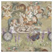 Alice Adventures in Wonderland Mad Party Stoff (Nahaufnahme)