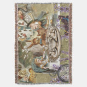 Alice Adventures in Wonderland Mad Tea Party Decke (Vorderseite Vertikal)