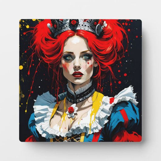 Alice als Rote Königin Fotoplatte (Vorderseite)