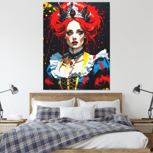 Alice als Rote Königin Leinwanddruck (Insitu (Schlafzimmer))