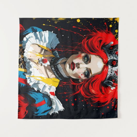 Alice als Rote Königin Wandteppich (Vorderseite (Horizontal))