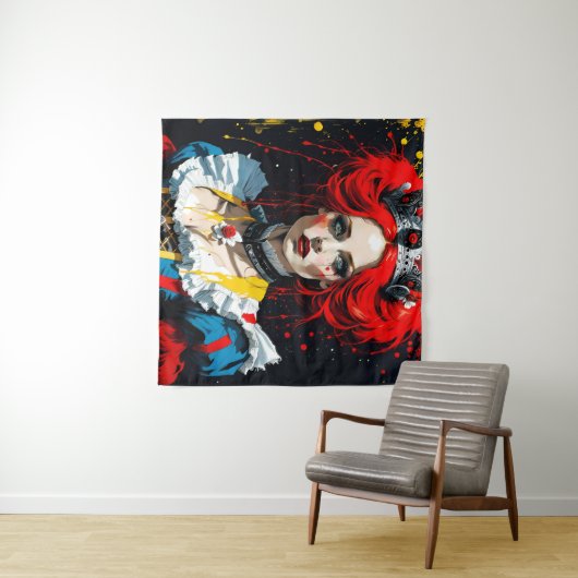 Alice als Rote Königin Wandteppich (Beispiel (Horizontal))