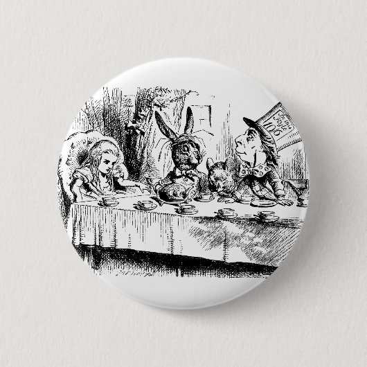 Alice am wütenden Tee-Party Button (Vorderseite)