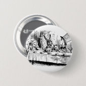 Alice am wütenden Tee-Party Button (Vorne & Hinten)