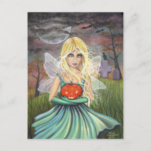 Alice an Halloween Postkarte von Molly Harrison