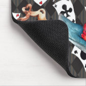 Alice an Wonderland Mousepad with Clock, Key Cards (Ecke)