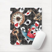 Alice an Wonderland Mousepad with Clock, Key Cards (Mit Mouse)