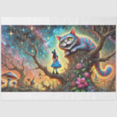 Alice and Cat Twilight Tree Talk Decoupage Seidenpapier (Vorderseite)