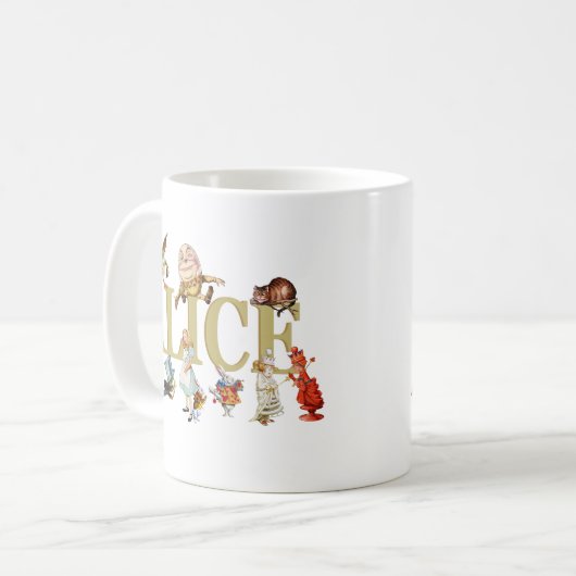 Alice and Friends in Wonderland Kaffeetasse (Vorderseite Links)