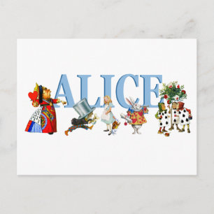 Alice and Friends in Wonderland Postkarte