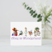 Alice and Friends in Wonderland Postkarte (Stehend Vorderseite)