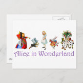 Alice and Friends in Wonderland Postkarte (Vorne/Hinten)