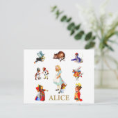 Alice and Friends in Wonderland Postkarte (Stehend Vorderseite)