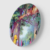 Alice and the Cheshire Cat Wall Clock Große Wanduhr (Winkel)