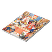 Alice and The Knave of Hearts Trial in Wonderland Notizblock (Rotiert)