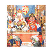 Alice and The Knave of Hearts Trial in Wonderland Notizblock (Vorderseite)