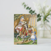 Alice and The White Knight in Wonderland Postkarte (Stehend Vorderseite)