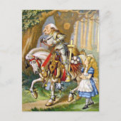 Alice and The White Knight in Wonderland Postkarte (Vorderseite)