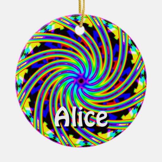 Alice (Ändern der Wörter) Keramik Ornament (Vorne)