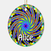 Alice (Ändern der Wörter) Keramik Ornament (Links)