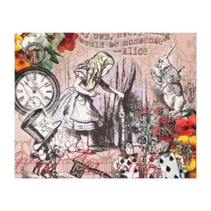Alice Art Abenteuer Illustration Wunderland Leinwanddruck