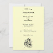 Alice At Mad Hatter Tea Party Template Einladung (Rückseite)