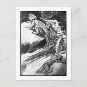 Alice B. Woodward: Permian Reptiles Art Postkarte